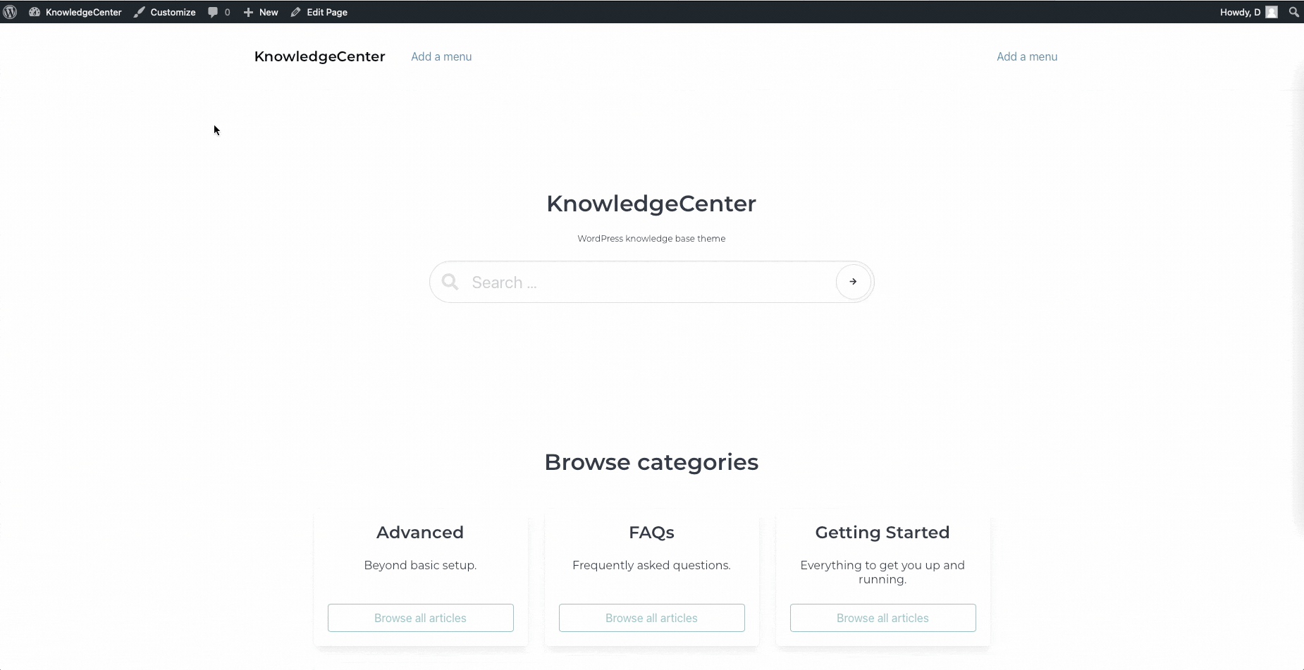 Homepage KnowledgeCenter